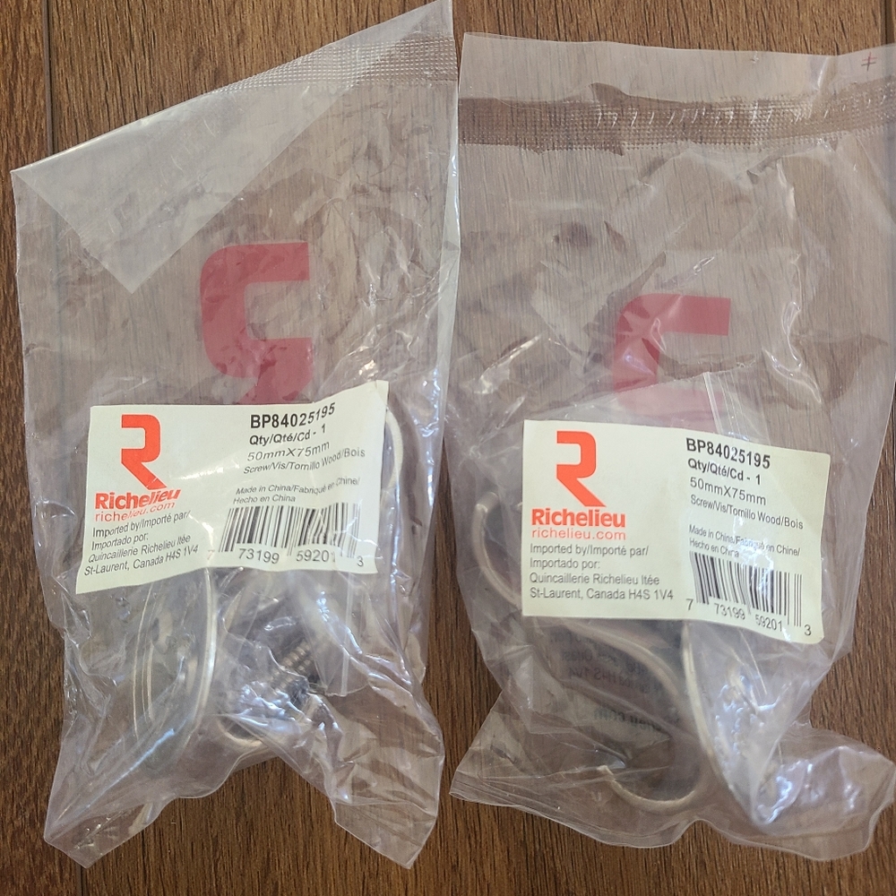 NEW (2) Richelieu Hardware BP84025195 Classic Metal Hook, Brushed Nickel - Picture 2 of 4